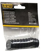 Magnesy - Bi-Office Bi-Office Okrągły magnes, 25 mm  czarny (10 sztuk) IM142609 - miniaturka - grafika 1
