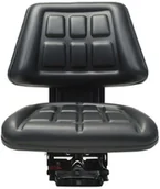 Części i akcesoria do maszyn rolniczych - vidaXL Fotel do ciągnika z zawieszeniem, czarny - miniaturka - grafika 1