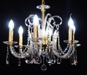 Lampy sufitowe - Elita bohemia Żyrandol kryształowy 6-ramienny - Bohemia L 214/6/09 - miniaturka - grafika 1