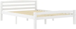vidaXL Lumarko Rama łóżka, biała, lite drewno sosnowe, 120 x 200 cm! 322070 - Łóżka - miniaturka - grafika 2