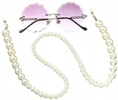 Okulary przeciwsłoneczne - Retro Elegancki perłowy Łańcuszek do Okularów boho - miniaturka - grafika 1