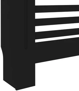 vidaXL Osłona na kaloryfer, czarna, 172x19x81 cm, MDF - Akcesoria grzewcze - miniaturka - grafika 7
