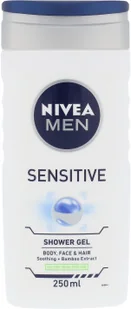 Nivea Men Sensitive żel pod prysznic do twarzy ciała i włosów Shower Gel) 250 ml - Żele pod prysznic dla mężczyzn - miniaturka - grafika 2