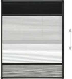 VidaXL Lumarko Plisowana moskitiera okienna z roletą, aluminium, 80x100 cm! 148683 VidaXL - Moskitiery - miniaturka - grafika 5