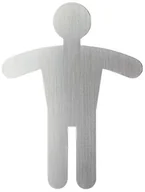 Dekoracje domu - Durable 495023 tabliczka na drzwi PICTO WC, 91 X 120 MM, Metaliczny Srebrny, srebrny metalik 495123 - miniaturka - grafika 1