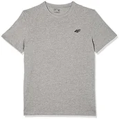 Koszulki sportowe męskie - 4F NOSD4-TSM300-24M Koszulka Meski, Szary NOSD4-TSM300-24M - miniaturka - grafika 1