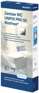 Geberit Zestaw podtynkowy Unifix Pro bezkołnierzowy z deską wolnoopadającą 118.301.21.1 - Stelaże i zestawy podtynkowe do WC - miniaturka - grafika 2