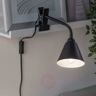 Paulmann Vitis lampa z klipsem, czarna - Lampy stojące - miniaturka - grafika 2