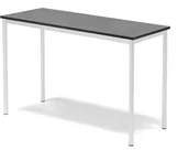 Meble do szkół i przedszkoli - AJ Produkty Stół SONITUS, 1400x600x900 mm, linoleum ciemnoszary, biały - miniaturka - grafika 1