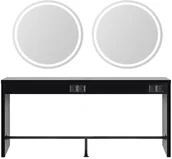 Meble fryzjerskie - Ayala Konsoleta fryzjerska POLA II 2 stanowiska - miniaturka - grafika 1