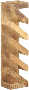 vidaXL VidaXL Stojak na 5 butelek wina lite drewno mango 321627 - Stojaki na wino - miniaturka - grafika 10