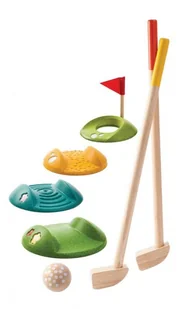 Plan Toys Drewniany mini golf duży zestaw - Zabawki interaktywne dla dzieci - miniaturka - grafika 3