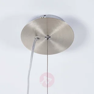 Lampenwelt com Szklana lampa wisząca Ginevra, okrągła, 38 cm - Lampy sufitowe - miniaturka - grafika 3