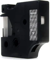 Taśmy do drukarek barwiące - Dymo JetWorld Taśma D1 Biały na Przezroczystym 9mm x 7m LM100 LM100Plus LM100Series LM120P LM280 LM300 LM350 LM350D LM350Series LM360D LM400 LM420P LM450 LM450D LM450Series LM500TS LMPC LMPC2 JWT-D40920N - miniaturka - grafika 1