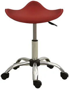 Fotel biurowy, krzesło biurowe VidaXL Taboret kosmetyczny, winna czerwień, sztuczna skóra 323689 VidaXL - Fotele i krzesła biurowe - miniaturka - grafika 2