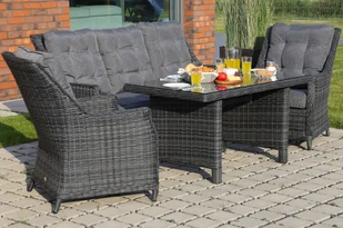 HOME &amp; GARDEN Meble ogrodowe technorattanowe Alicante Brown Mat / Brown Melange 457094 - Meble ogrodowe - miniaturka - grafika 9