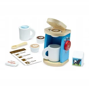 Melissa &amp; Doug Melissa &amp Doug MELISSA Drewniany ekspres do kawy z akcesoriami w pud 19842 - Zabawki AGD - miniaturka - grafika 4