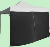 Pawilony ogrodowe - Expodom Ściana boczna 4,5m z drzwiami do konstrukcji z profilu sześciokątnego, Czarny - miniaturka - grafika 1