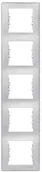 Klawisze i ramki - LEDart 5-krotna pionowa - Schneider Electric SEDNA SDN5801560, kolor aluminium - miniaturka - grafika 1