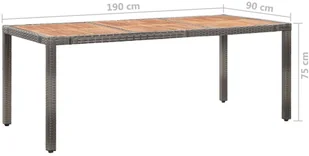 vidaXL 9 częściowy zestaw mebli ogrodowych z poduszkami polirattan szary 46041 46041 - Meble ogrodowe - miniaturka - grafika 11