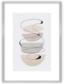 Obrazy i zdjęcia - Dekoria Plakat Abstract Lines II 70 x 100 cm Ramka Srebrna 223G-000-53 - miniaturka - grafika 1