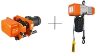 Wciągarki - Vidaxl 322 Elektryczna łańcuchowa hakowa Unicraft i z elektycznym wózkiem udźwig 1 T wysokość podnoszenia 6m szerokość szyny 74-180mm) 32276355 76355-uniw - miniaturka - grafika 1