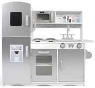 Zabawki AGD - Bayer Chic Chic kuchnia drewniana szaro biała - miniaturka - grafika 1