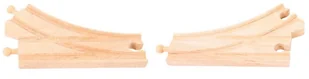 Bigjigs Toys Curved Points - części do kolejki BJT107 - Pociągi dla dzieci - miniaturka - grafika 2