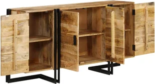 vidaXL Szafka z litego drewna mango, 150 x 40 x 80 cm - Komody - miniaturka - grafika 9