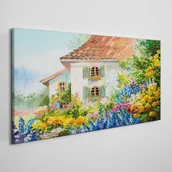 Obrazy i zdjęcia - PL Coloray Obraz Canvas wieś kwiaty dom przyroda 120x60cm - miniaturka - grafika 1