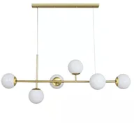 Lampy sufitowe - COPEL Modernistyczna lampa wisząca CGDEZ Copel szklane kule molekuły białe złote - miniaturka - grafika 1