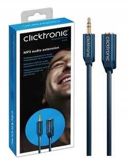 ClickTronic Kabel audio Jack 70486 [1x Złącze męskie jack 3 5 mm 1x Złącze żeńskie jack 3 5 mm] 1.50 m niebieski - Kable - miniaturka - grafika 2
