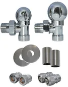 Głowice termostatyczne - Vario Term Zestaw All in One Ball, Kolor: Biały, Rodzaj instalacji: Alu Pex - 16x2 mm AZIBO206C/FK/PEX - miniaturka - grafika 1