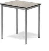 Biurka - AJ Produkty Biurko SONITUS, 700x600x760 mm, jasno szare linoleum, szary aluminium - miniaturka - grafika 1