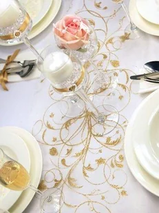 Organza z nadrukiem kremowy 0.36 x 9m 1szt ORD3-079 - Pasmanteria Organza z nadrukiem kremowy 0.36 x 9m 1szt ORD3-079 - Pasmanteria - miniaturka - grafika 5