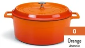 Rondle - Pentole Agnelli pentole agnelli Slow Cook duszonych garnek z 2 uchwytami i wieczkiem, żeliwo COGHSRP10428O - miniaturka - grafika 1