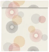 Tapety - Rasch Tapeta Koła 311518 kremowo-różowa winylowa na flizelinie - miniaturka - grafika 1