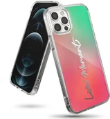 Etui i futerały do telefonów - RINGKE Fusion Design pancerne etui pokrowiec z żelową ramką iPhone 12 Pro Max różowo-zielony (GNAP0028) GNAP0028 - miniaturka - grafika 1