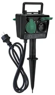 Lampy ogrodowe - Solight Solight PG02 - Zewnętrzny słupek ogrodowy z gniazdkami IP44 + kabel gumowy 1,5 m - miniaturka - grafika 1