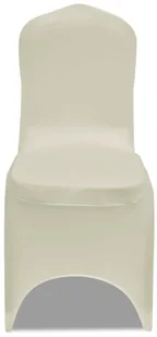 vidaXL Elastyczne pokrowce na krzesła, kremowe, 12 szt. - Pokrowce na meble - miniaturka - grafika 4