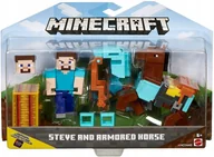 Zabawki kreatywne - Mattel GLC7. Minecraft. Zestaw Steve i koń w zbroi - miniaturka - grafika 1