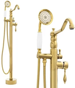 Yoka Bateria wolnostojąca wannowa podłogowa prysznicowa złota - Yoka BP.CASSA GLD - Baterie wannowe i prysznicowe - miniaturka - grafika 3