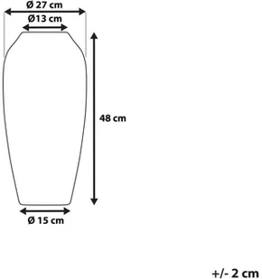 Beliani Wazon dekoracyjny złoty błyszczący LORCA - Poduszki ogrodowe - miniaturka - grafika 6