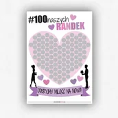 Przybory szkolne - Plakat Zdrapka Dla Par 100 Naszych Randek - miniaturka - grafika 1