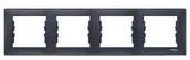 Klawisze i ramki - Schneider SEDNA Ramka poczwórna pozioma grafitowa SDN5800770 - miniaturka - grafika 1