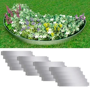 vidaXL Metalowe ograniczniki ogrodowe 100 x 15 cm (20 szt) - Ogrodzenia - miniaturka - grafika 2
