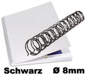 Grzbiety do bindownic - Unbekannt PAVO kasetka na drut Premium począwszy od ofert dla prestiżowych klientów po raporty roczne A4, 7.9 MM, 3: 1, 100-ER podziału Pack, 36  50 arkuszy, czarny 8001897 - miniaturka - grafika 1