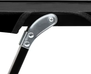 vidaXL Dwuosobowy leżak, składany, czarny, stal - Leżaki ogrodowe - miniaturka - grafika 6