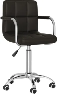 Fotel biurowy, krzesło biurowe vidaXL Krzesło biurowe Obrotowe krzesło biurowe czarne obite sztuczną skórą 334688 - Fotele i krzesła biurowe - miniaturka - grafika 5