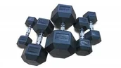 Hantle i ciężarki - Bauer Fitness Hantla ogumowana HEX AC-1705 12,5 kg - Bauer Fitness Ba-AC-1705 - miniaturka - grafika 1
